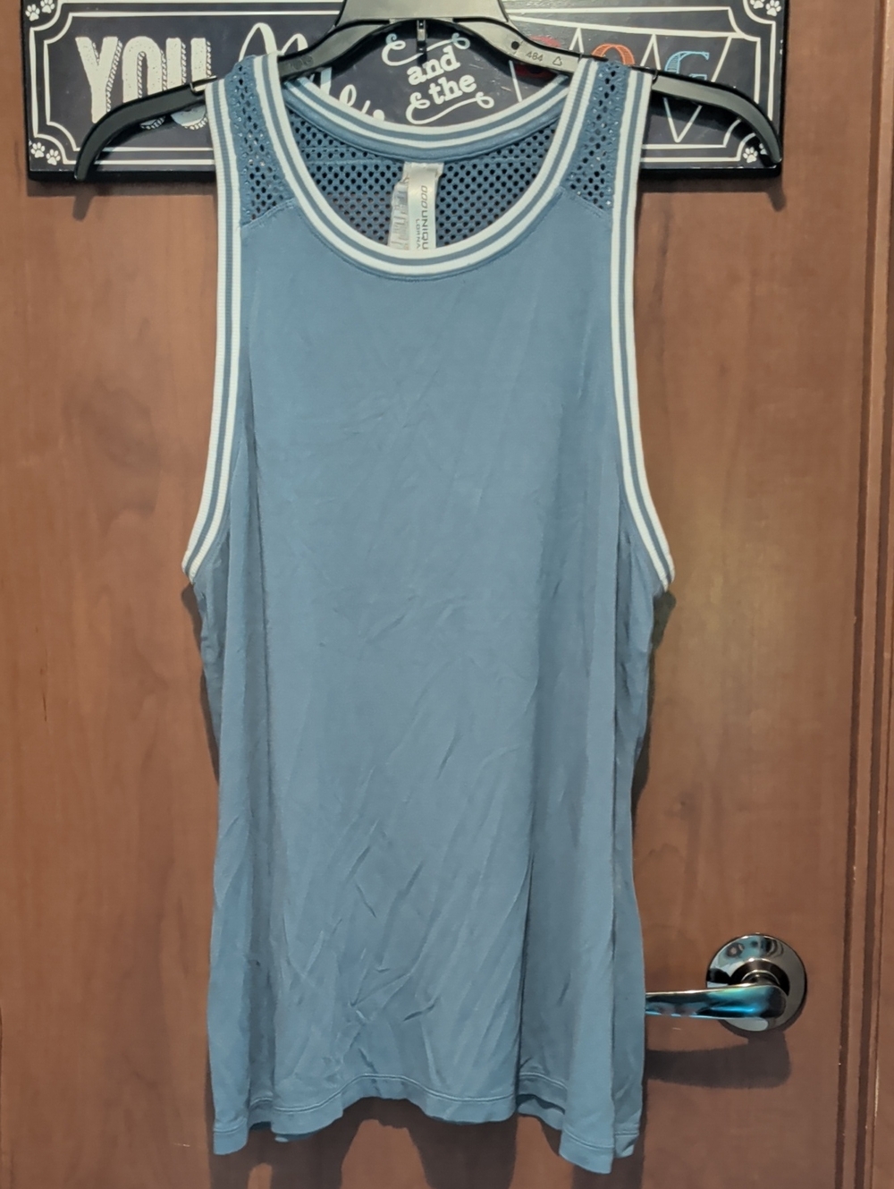 Lorna Jane Blue Mesh-Back Tank Top